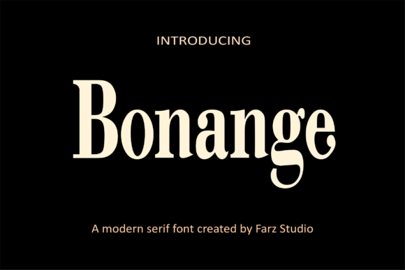 Bonange: A Bold Serif Font
