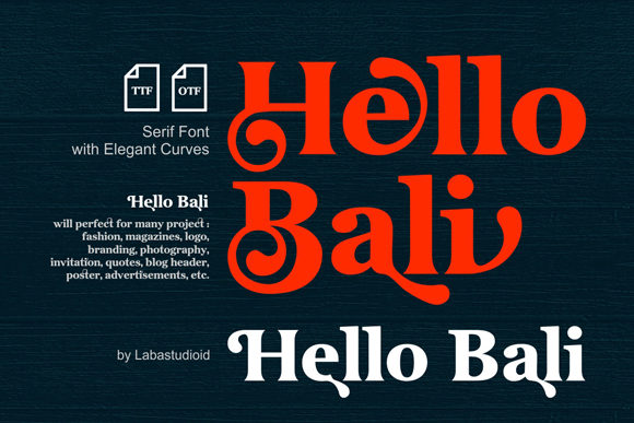HelloBali Font for Business