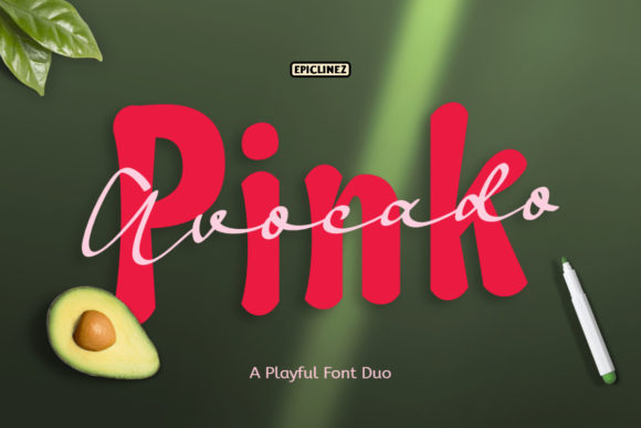 Pink Avocado Font for Creative Projects